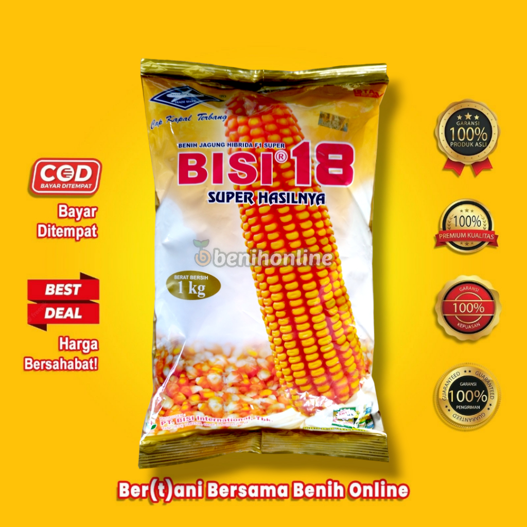 Jual BENIH JAGUNG HIBRIDA F1 SUPER BISI 18 Super Hasilnya 1 KG CAP ...