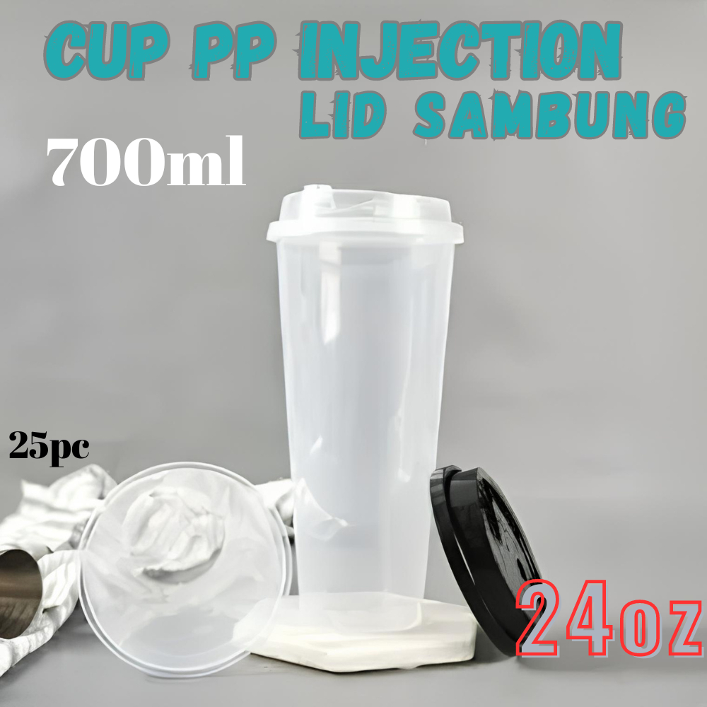 Jual Cup Pp Injection 24 Oz 22 Oz 700ml Lid Cup Gelas Plastik Inject 24oz 22oz Shopee 6257