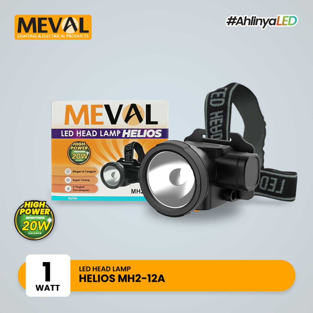 Jual Meval LED Head Lamp HELIOS 1W - Putih - MH2-12A | Shopee Indonesia