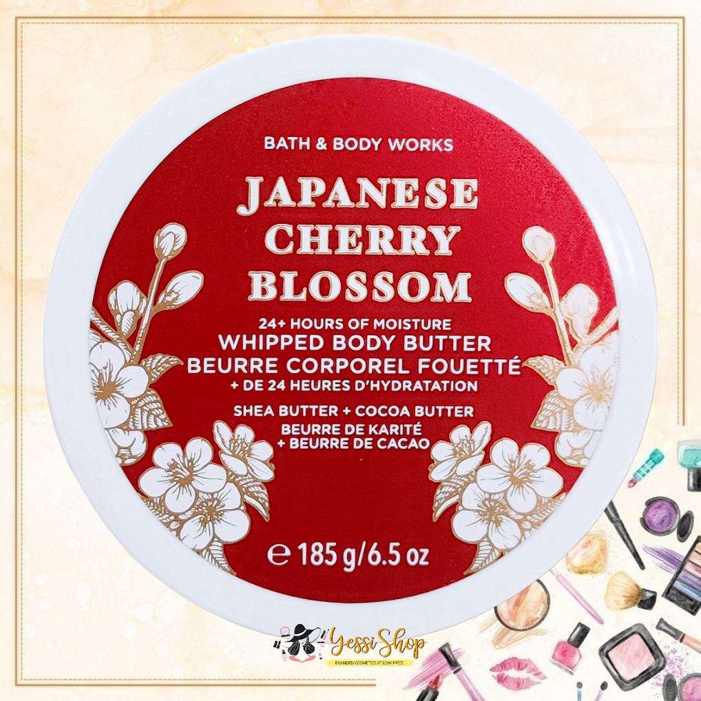 Jual Bath & Body Works Japanese Cherry Blossom Whipped Body Butter 185g