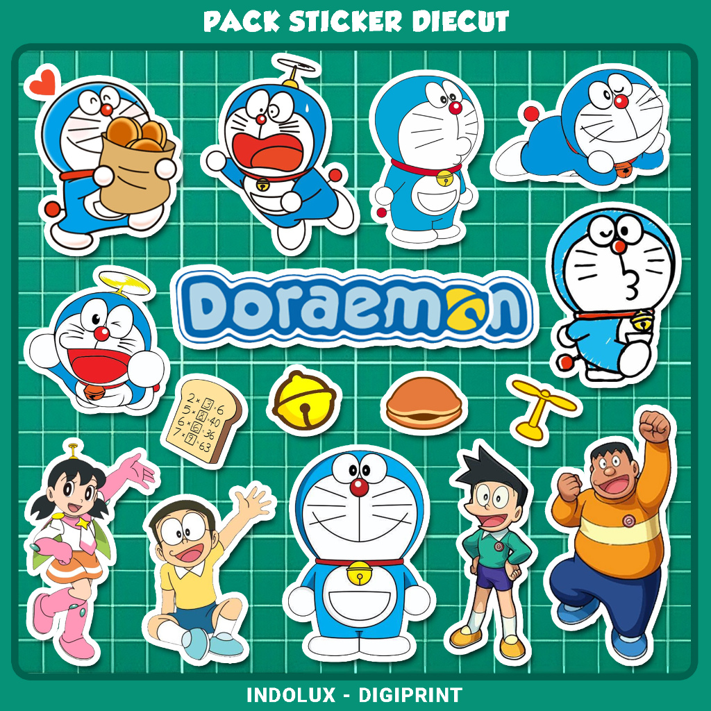 Jual 45 Pcs Doraemon Sticker Nobita / Shizuka / Dorami Stiker Anti Air ...