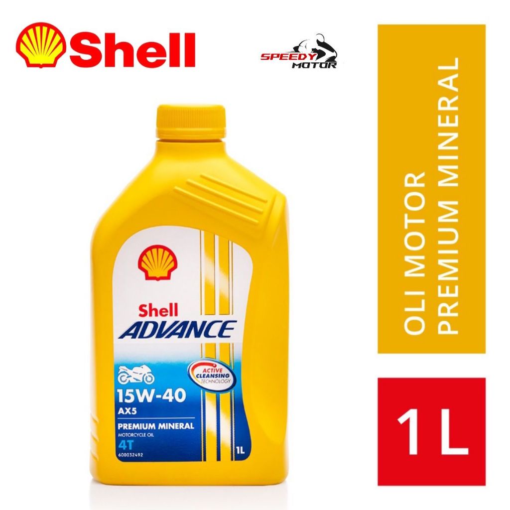 Jual Oli Motor Shell Advance 4T AX5 15W-40 (1L) Oli Motor Manual Non ...