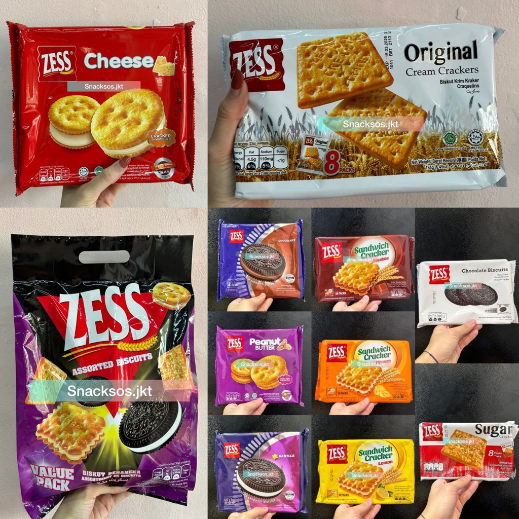 Jual ZESS SUGAR ORIGINAL CREAM CRACKERS / CHEESE / ZESS SAVOURY CHEESE