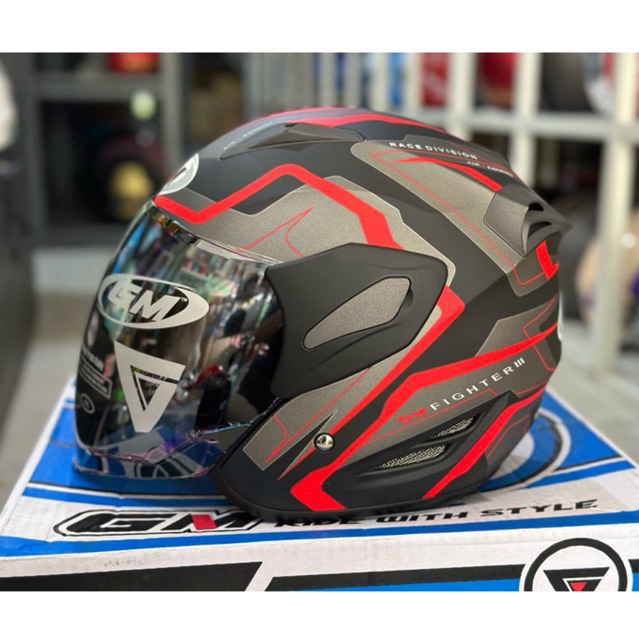 Jual Helm GM Fighter Motif Keren Original | Shopee Indonesia