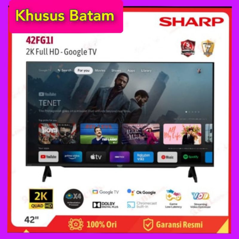 Jual Tv Sharp Inch Led Fg I K Fhd Google Tv Garansi Resmi Khusus