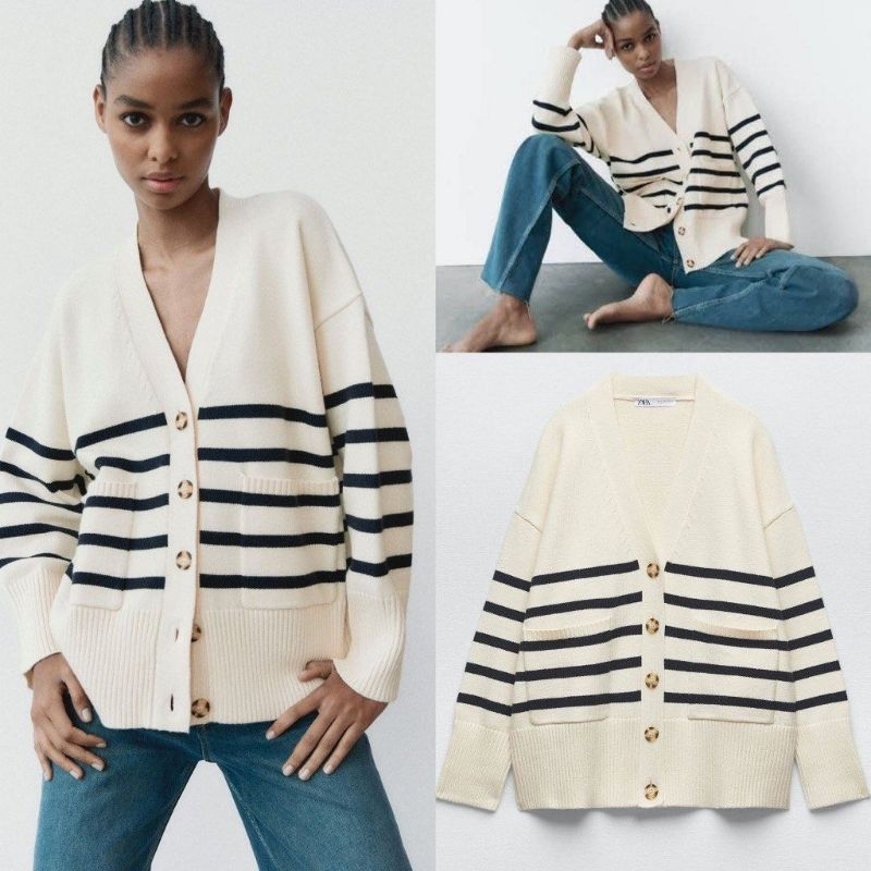 Jual [NEW ITEMS] ZARA CARDIGAN COLLECTION + FREE PAPERBAG ZARA | Shopee ...