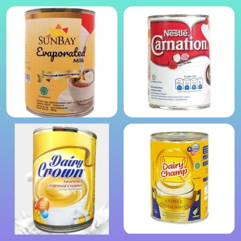 Jual SUNBAY SUSU EVAPORASI,SKM CORNATION-DAIRY CHAMP-DAIRY CROWN-TIGA