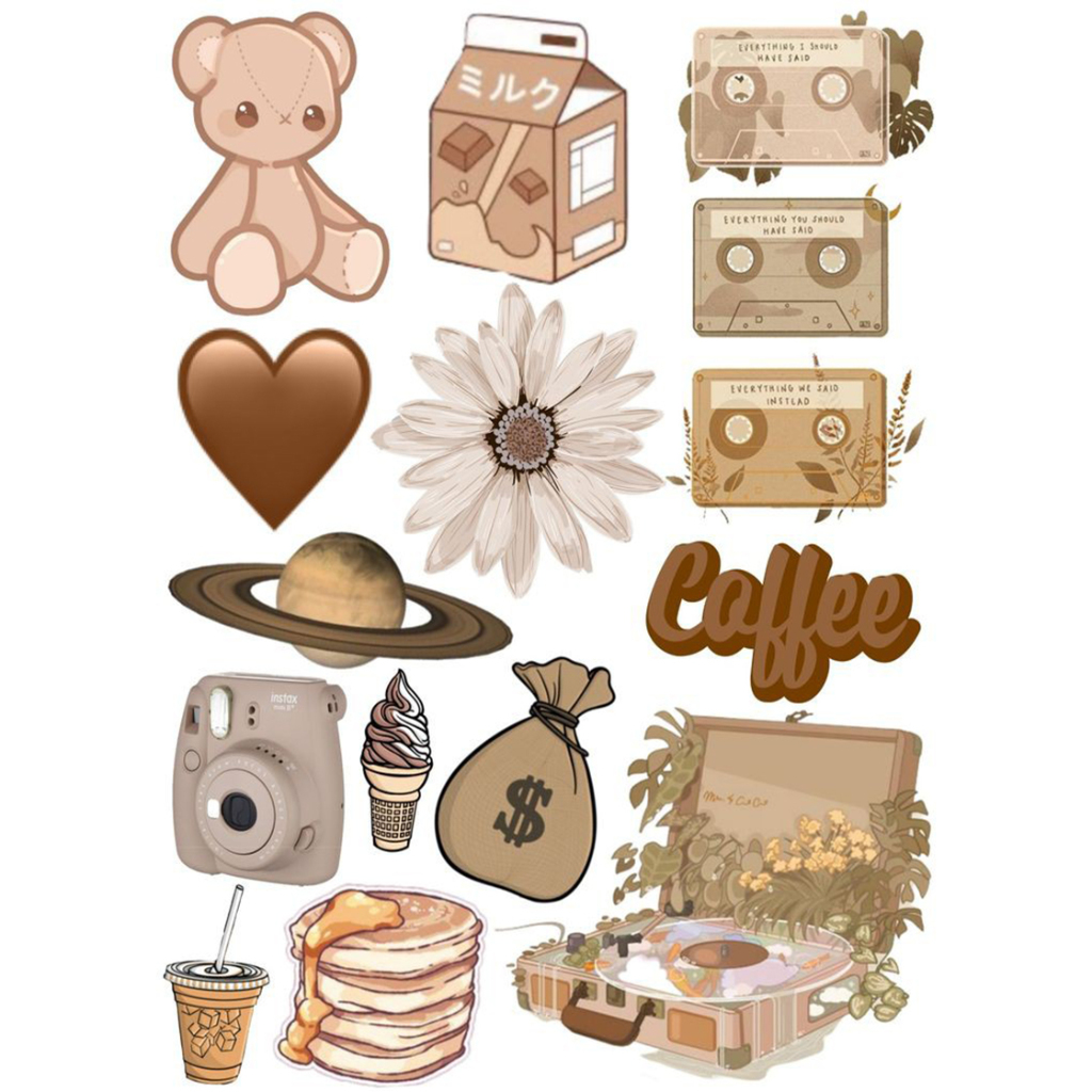 Jual Stiker Aesthetic Choco Series Stiker Aesthetic Deco Planner Album