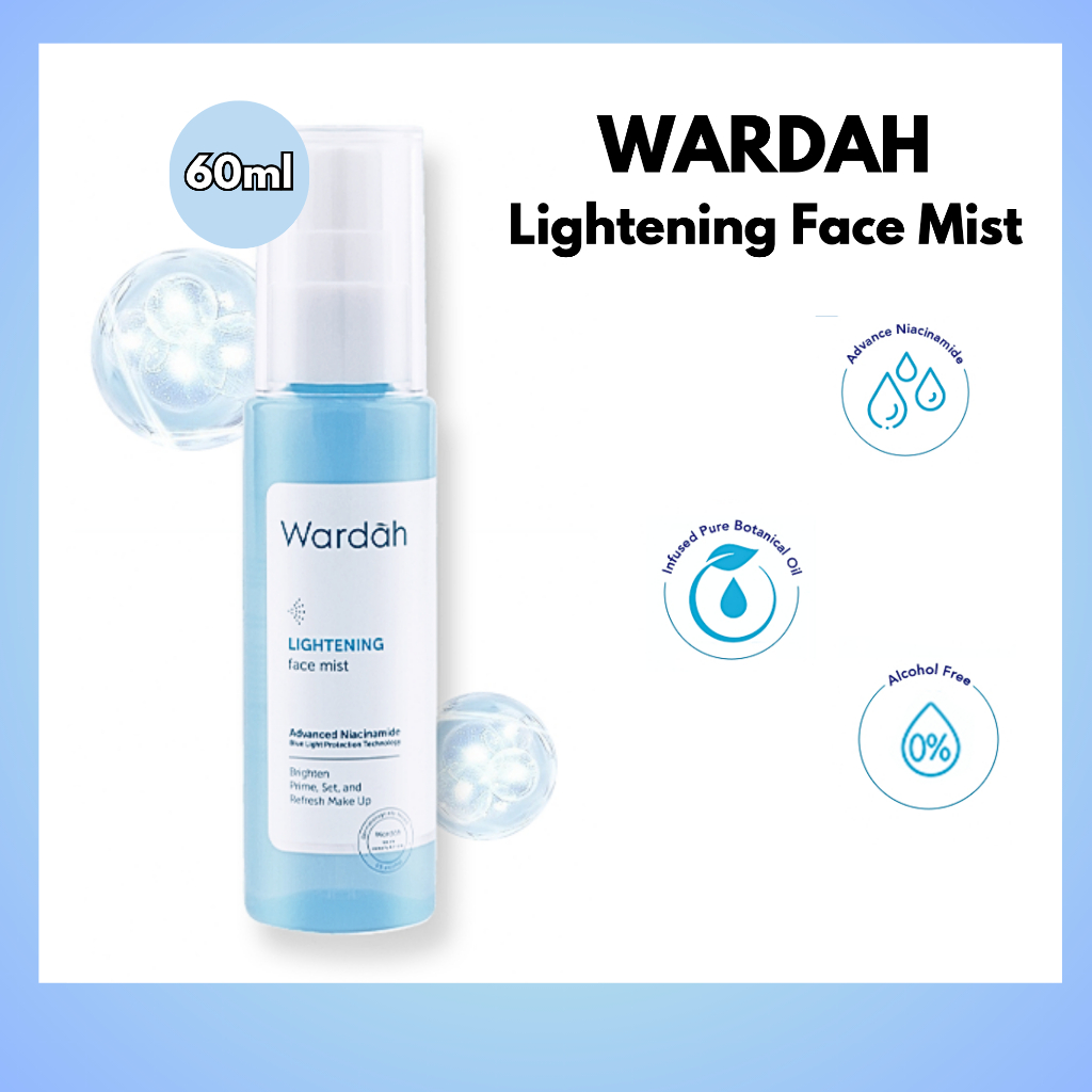 Jual Wardah Lightening Face Mist 60ml Setting Spray Shopee Indonesia