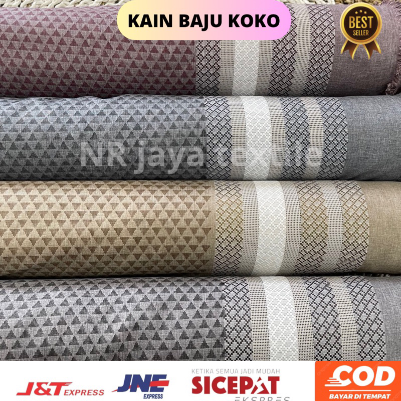 Jual kain baju koko motif segitiga meteran | Shopee Indonesia