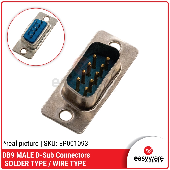 Jual DB9 Connector RS232 Serial port Konektor DB9 DB 9 Solder Male ...