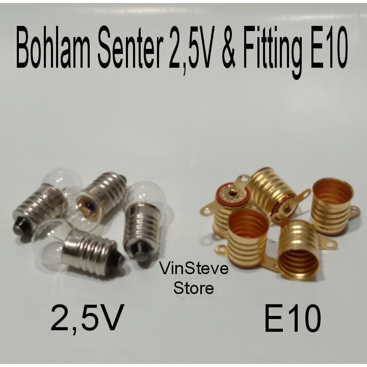 Jual Bohlam Senter 2.5V dan Fitting E10 Shopee Indonesia