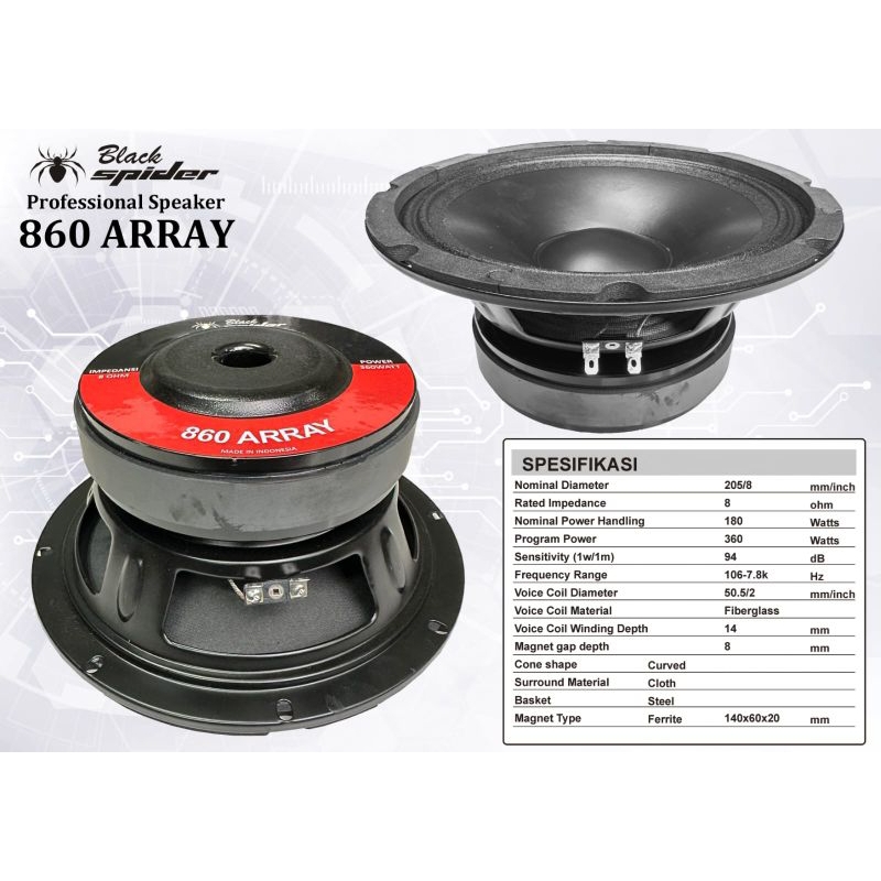 speaker blackspider 8 inch 860 Array model fabolus