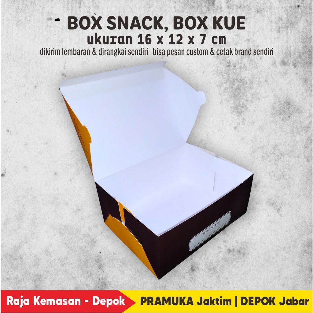 Jual Box Snack 16x12x7 cm Ivory Motif Kuning | Shopee Indonesia