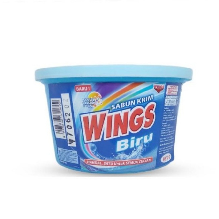 Jual Wings Biru Krim Colek Sabun Cuci Kemasan Cepuk 200 Gram | Shopee ...