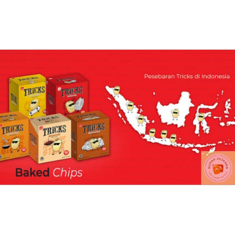 Jual Tricks Potato Baked Chips Biskuit Kentang All Varian Rasa Original ...