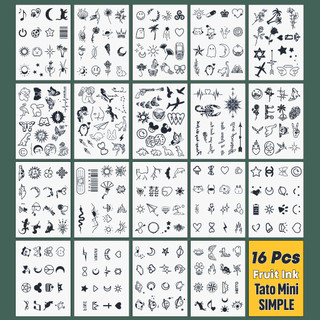 Jual Tato Mini Sheet Semi Permanen Tahan Lama 15 Hari Tahan Air ...