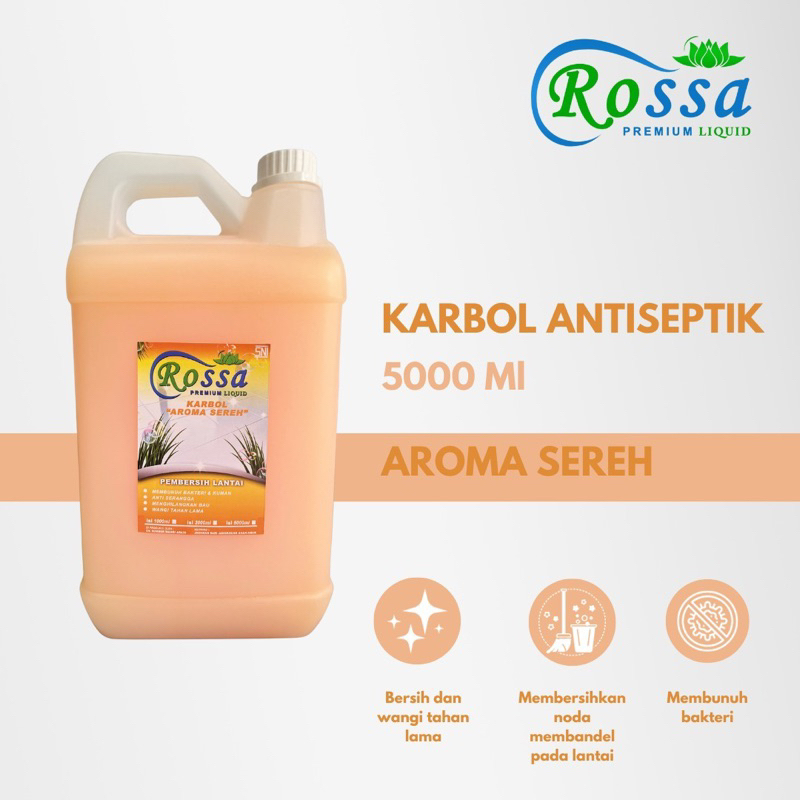 Jual Rossa Karbol Wangi Aroma Sereh Anti Bakteri Isi 5 Liter Shopee