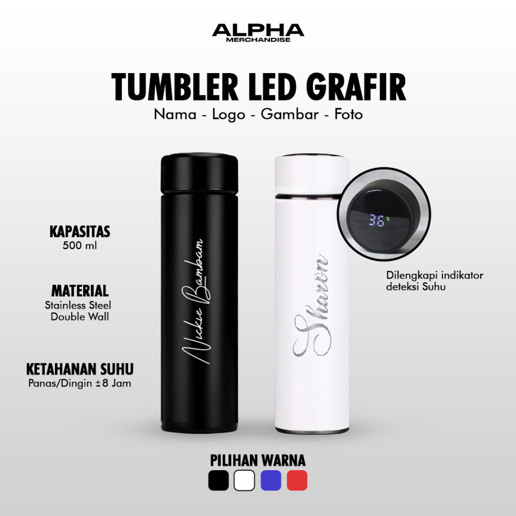 Jual TUMBLER GRAFIR LED CETAK LOGO, TUMBLER UV CETAK LOGO DAN NAMA ...