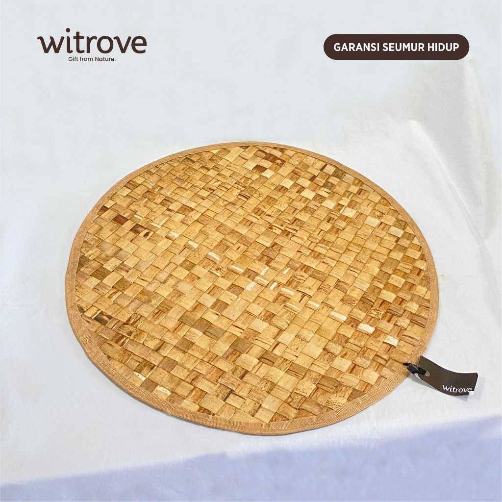 Jual Witrove Tatakan Barang Placemate Anyaman Pipih Lingkaran Eceng Gondok Premium Bergaransi 5665