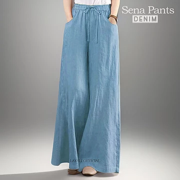 Celana Kulot Sena Polos Premium Linen By Layali