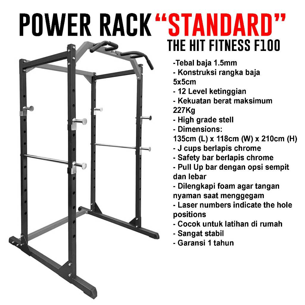 Jual Power Rack Home Gym Alat Fitness Olahraga Multifungsi Squat Rack Angkat Beban Pull Up Bar Hook Shopee Indonesia