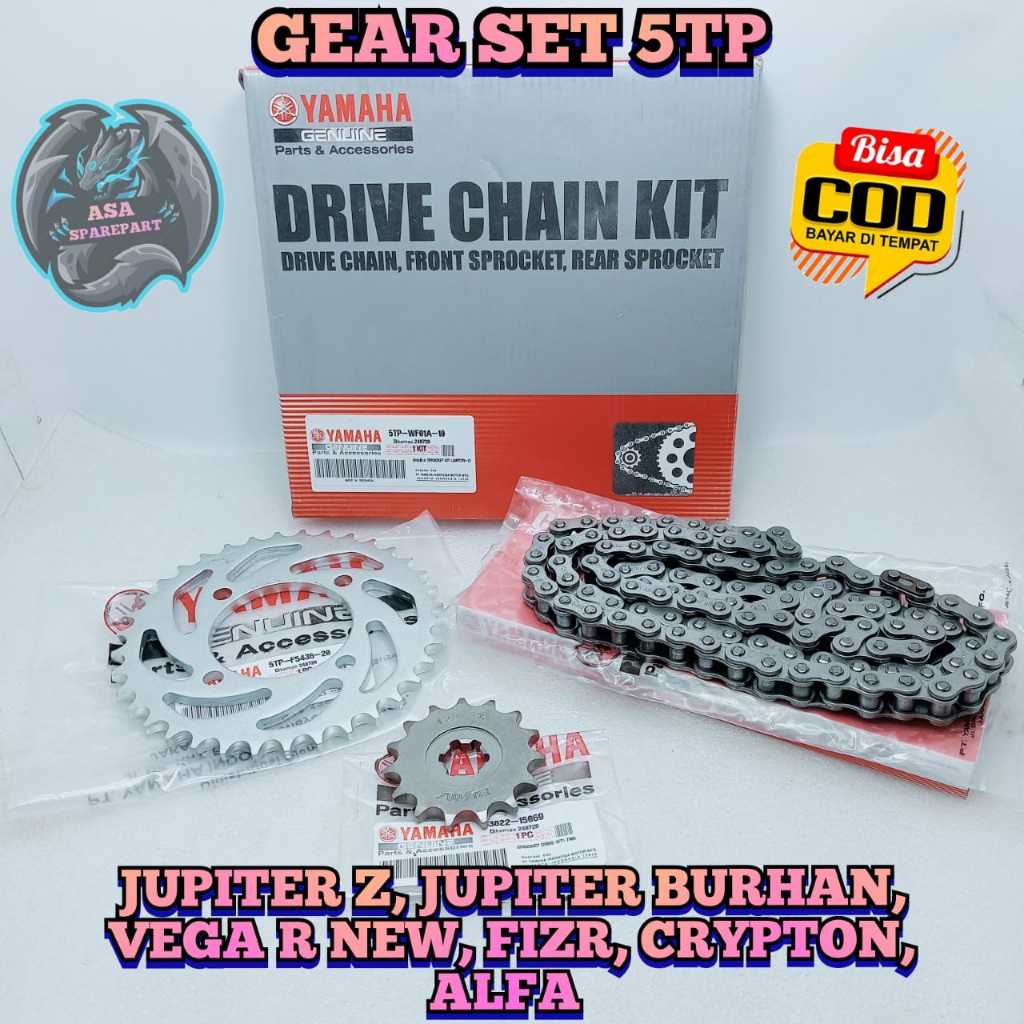 Jual GEAR SET ASLI ORIGINAL YAMAHA YGP 5TP JUPITER Z ,JUPITER Z BURHAN