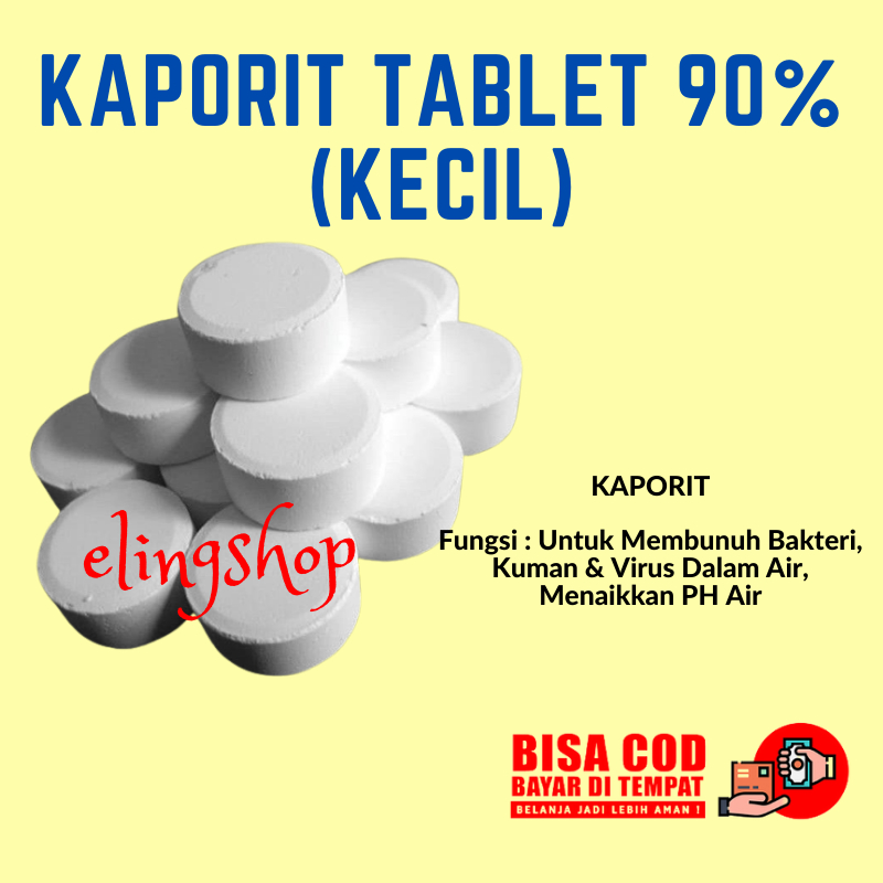 Jual Kaporit Tablet Kecil 90 Penjernih Air Sumur Kolam Renang 10 Pcs