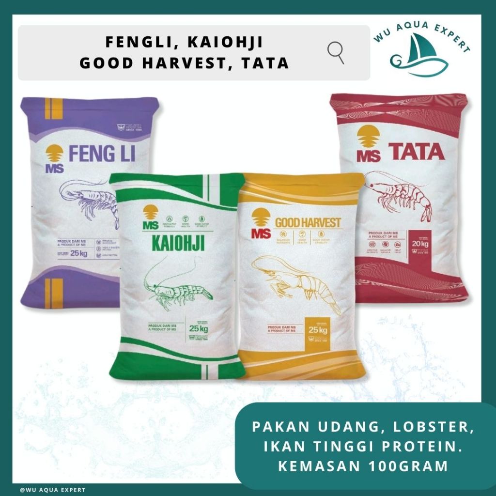 Jual REPACK 1 Kg FENGLI 0 1 2 2A MP 3S 3M PELET PAKAN IKAN UDANG ...