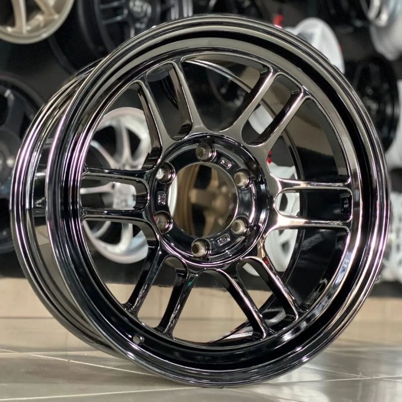 Jual Velg mobil r18 BLACK CHROME ENKEI RPT FLOW FORMING RING 18 Pajero ...