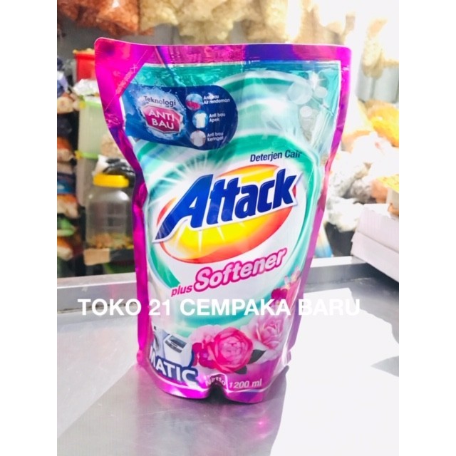 Jual Attack Plus Softener Matic Deterjen Cair Refill 1200 Ml | Attack ...