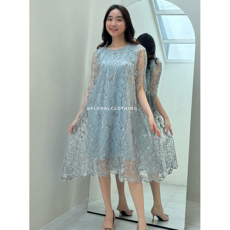 Jual RESTOCK Dress Kondangan Full Brokat Mewah F60 | Shopee Indonesia