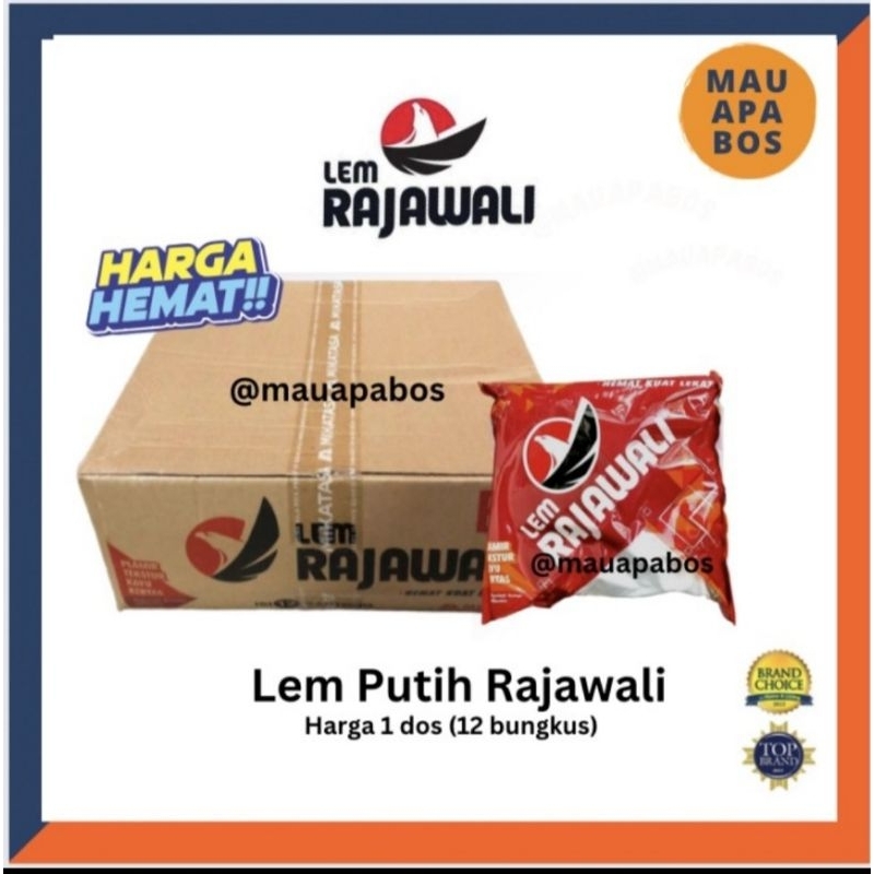 Jual Lem Putih Rajawali 1 dus isi 12 bungkus / Lem PVAC Rajawali ...