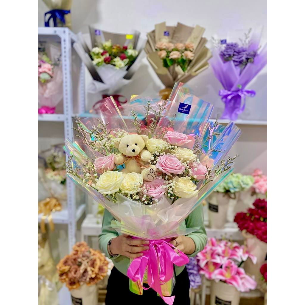 Jual fresh flowers bouquet / flowers bouquet jogja / buket wisuda jogja