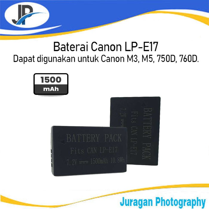 Jual Battery Replacement For Canon Lp E17 1500mah Baterai Kamera