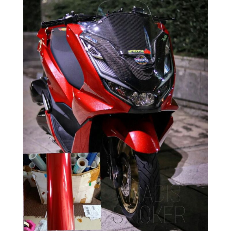 Jual Stiker Skotlet Motor Merah Metalik Candy Scotlet Warna Metalic