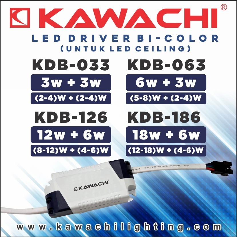 Jual LED DRIVER BI-COLOR (UNTUK LED CEILING) KAWACHI KDB-063 | Shopee ...