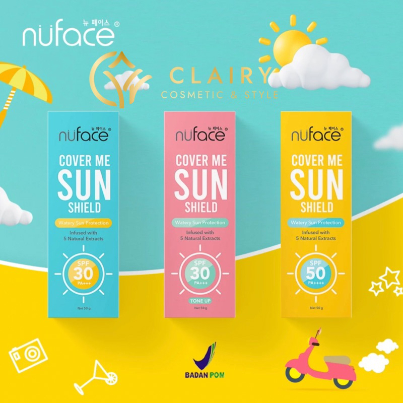 Jual NUFACE SUNCREEN SUN SHIELD PROTECT SPF 30/50 pa, 50gr/ suncreen ...