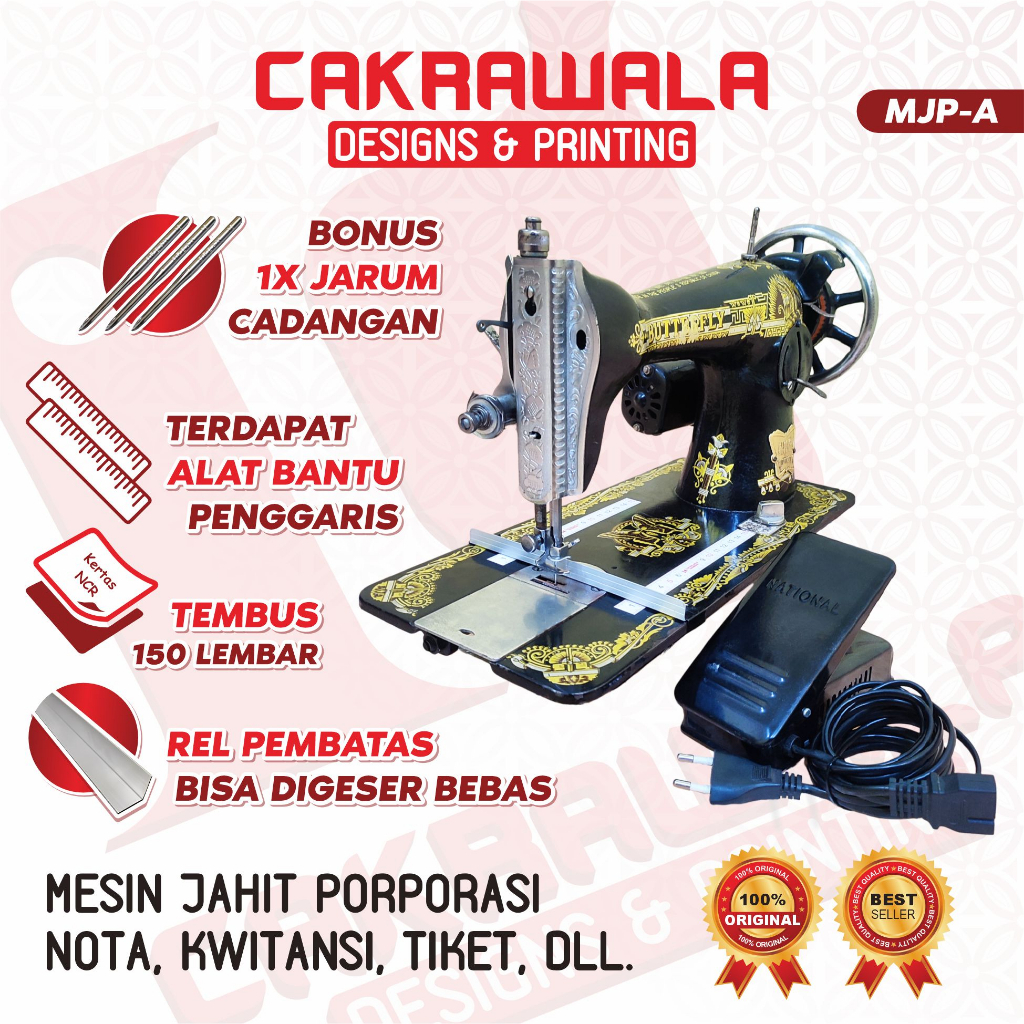 Jual MESIN JAHIT PORPORASI KERTAS NOTA - ALAT SOBEK TENGAH KUPON - ALAT ...