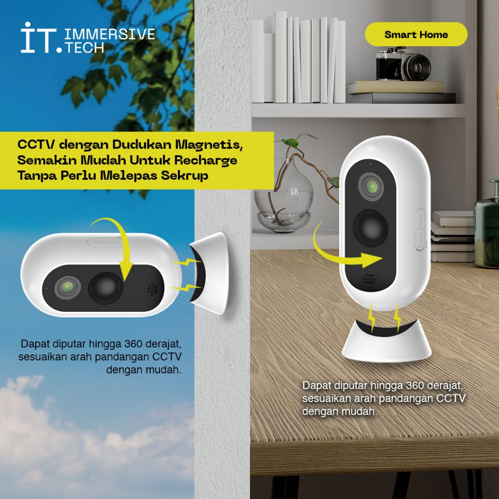 Jual IT Smart Outdoor Battery Camera W02 - CCTV Wifi Wireless 3MP ...