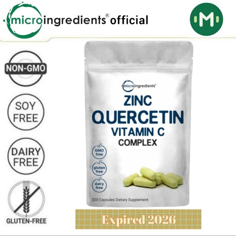 Jual Microingredients Zinc Quercetin Vitamin C Complex Isi 200 Kapsul Asli Usa Shopee Indonesia 4842