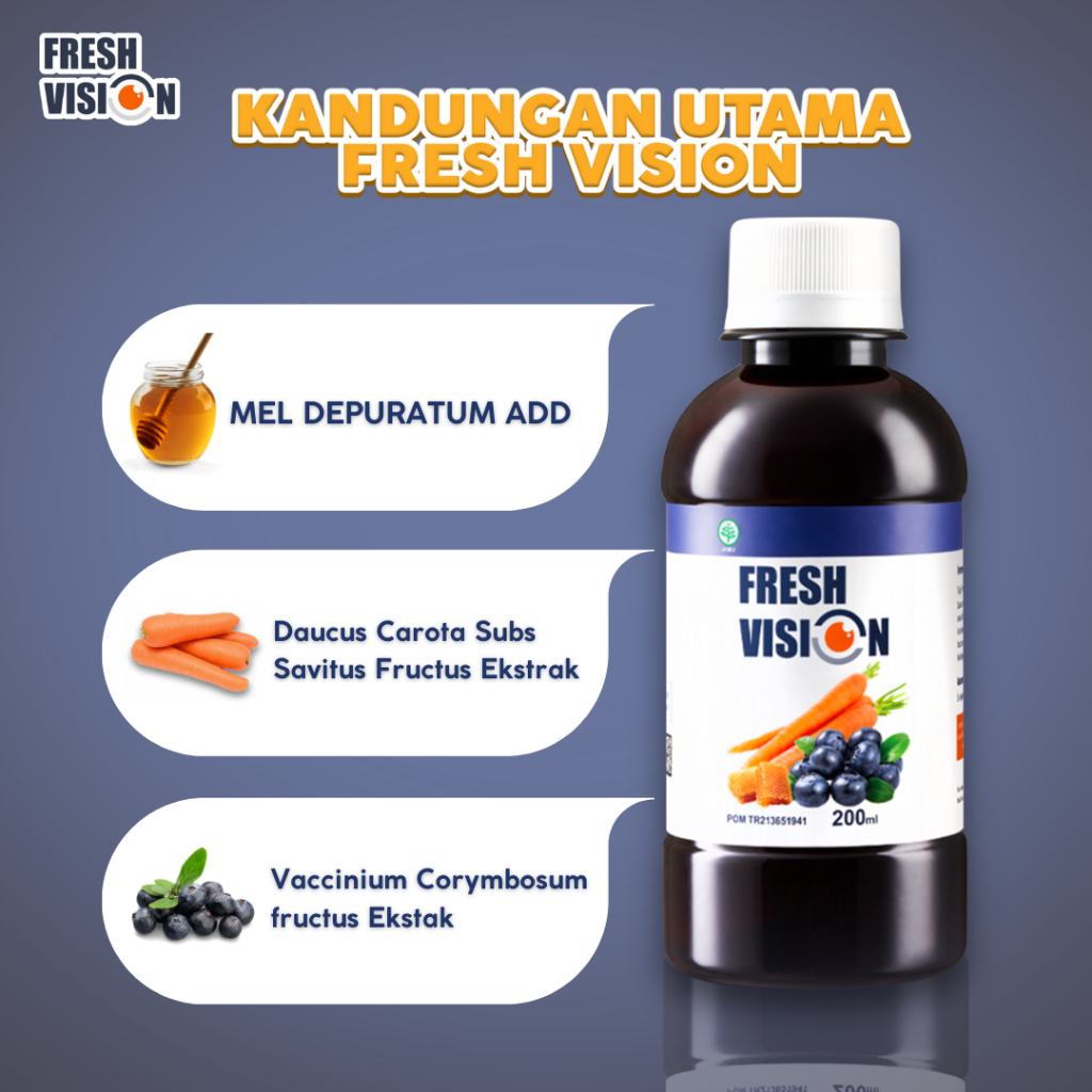 Jual Paket 2 Botol Fresh Vision madu herbal solusi mata sehat tanpa ...