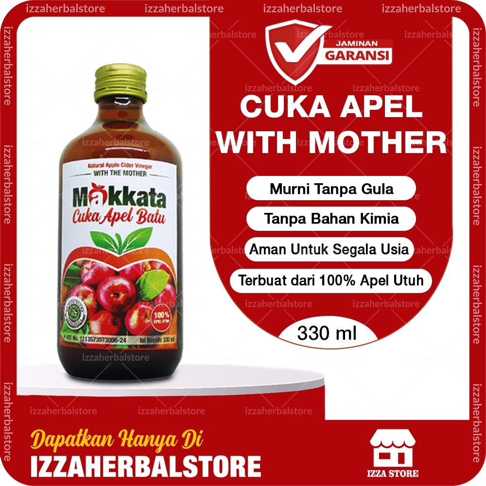 Jual Cuka Apel Apple Cider Vinegar With Mother Halal Original Makkata Untuk Batu Empedu Paling