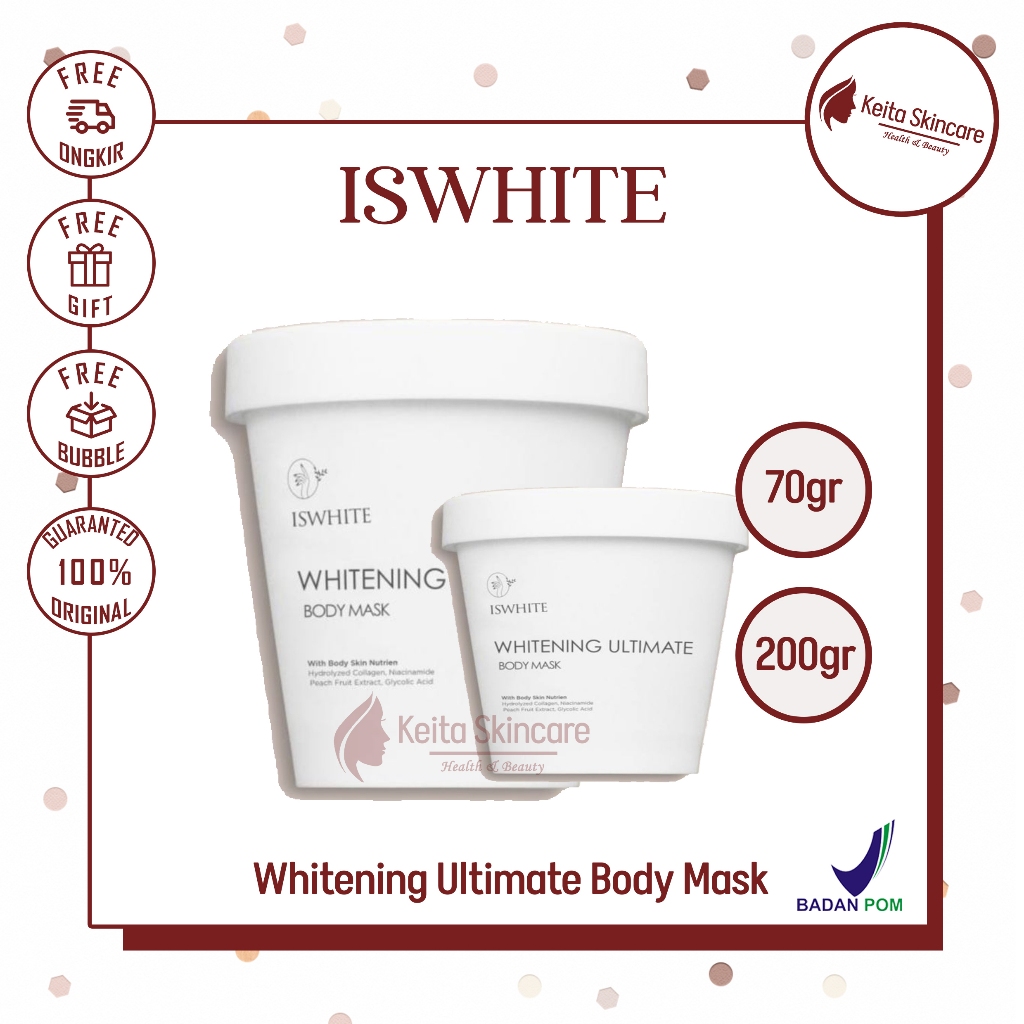 Jual ISWHITE Masker Badan (Body Mask Whitening Ultimate) Shopee Indonesia