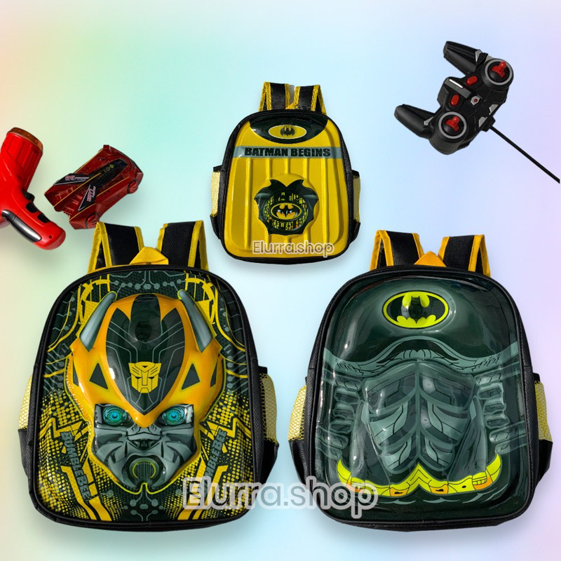 Jual Tas anak sekolah karakter batman lampu led bisa nyala | Shopee ...