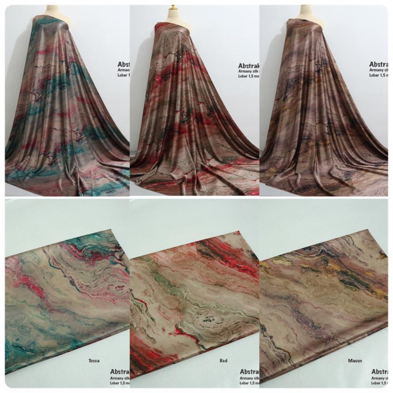 Jual bahan kain armanisilk | kain kotif abstrak | kain serat silk ...