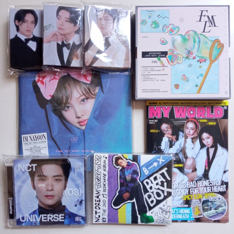 Jual album only binder seventeen fml, aespa my world, nct 2021 beatbox ...