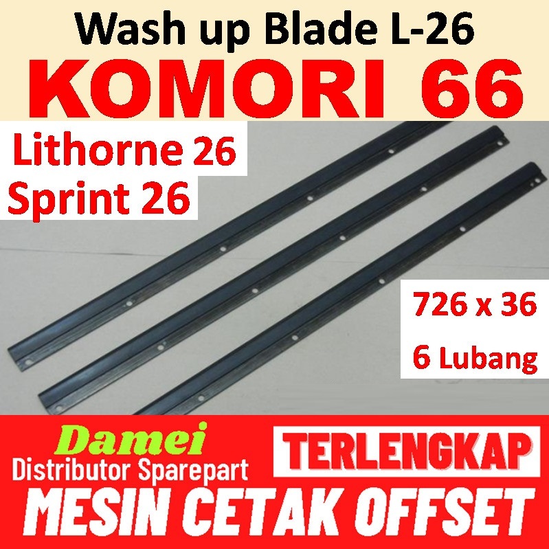 Jual Wash Up Blade Komori Lithorne 26 Sprint L26 Mesin Cetak Rakel ...
