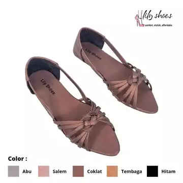 LILY SHOES Annisa Sepatu Balet Flat Wanita Real Pict Trendy Berkualitas