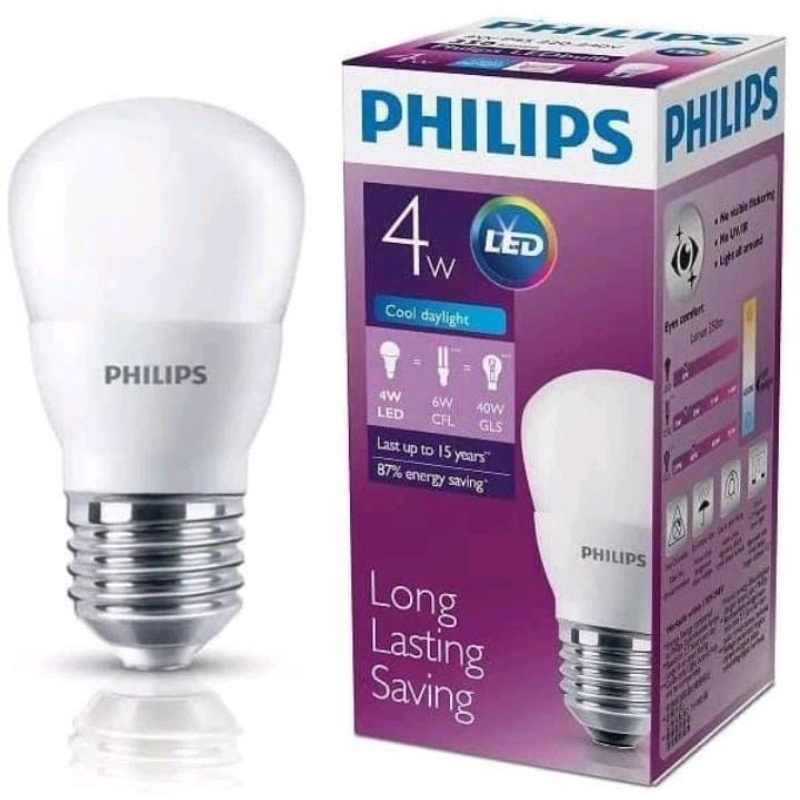 Jual LAMPU PHILIPS LED 4 WATT KECIL/BESAR | Shopee Indonesia